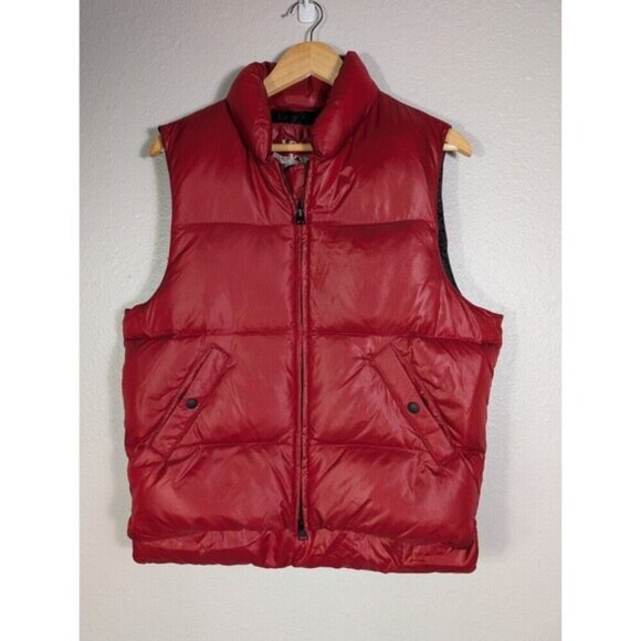 Levi's Mens Reversible Puffer Vest Red Two Horse Brand - Picture 1 of 9